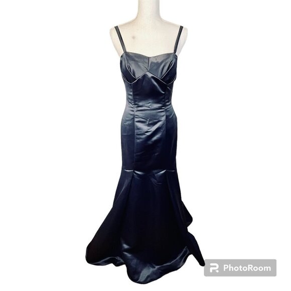 Mori Lee Mermaid Prom Formal Satin Dress Size 7 8 - Picture 1 of 10